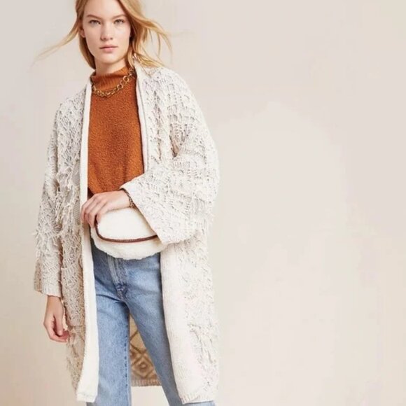 Anthropologie Akemi + Kin Boho Open Shaggy Cardigan NWT - Picture 1 of 12
